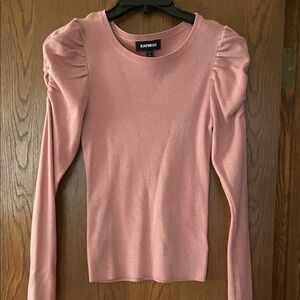 Express Women's Pink Long Sleeve Top